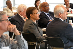 Credit: Aonya McCruiston Reps. Jim McDermott (D-Wash.), Karen Bass (D-Calif.) and Dave Reichert (D-Wash.) at the May 28th meeting. All are members of the Congressional Caucus on Foster Youth. 