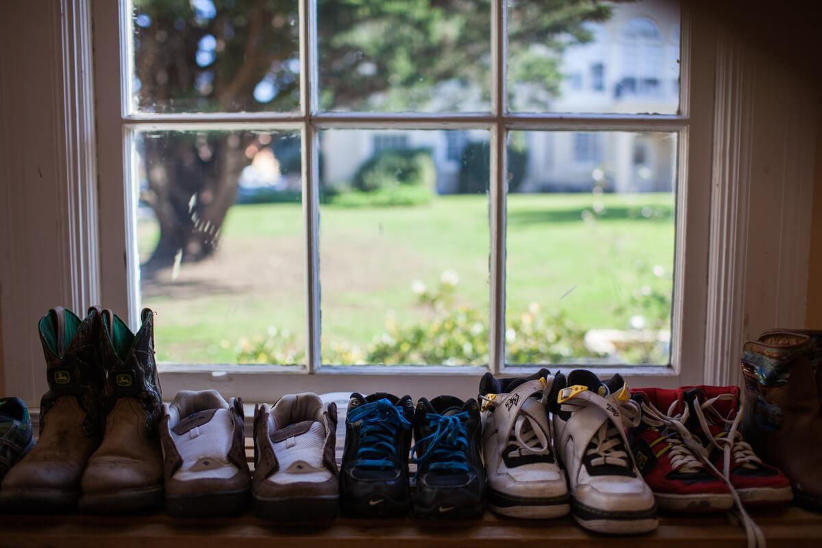 Window with shoes