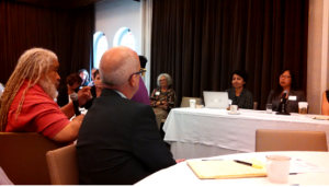 Attendees direct questions about "big data" at the researchers and administrators on the panel