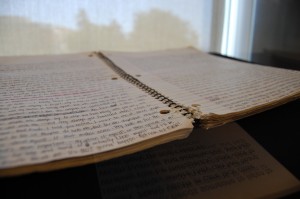 A journal in the Foster Care Museum. 