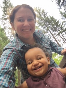 Jordan Trew and her daughter. 