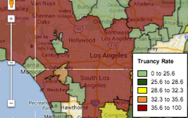 L.A. County truancy rates 2013. Credit: Patch.com