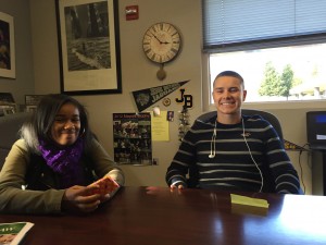 Law Academy students Junel Jefferson and Daniel Killingsworth