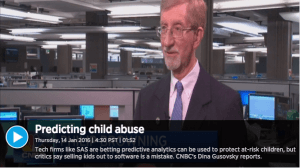 Screenshot from CNBC piece "Can life as a data point save America's at-risk children?"