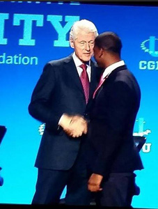 Sixto Cancel with President Clinton