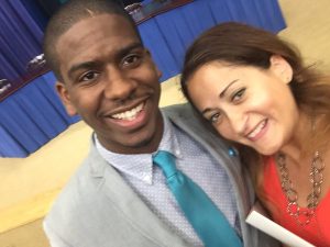 Sixto Cancel, founder of Think of Us, with Danielle Gletow, founder of One Simple Wish at White House Foster Care Hackathon