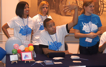 DC127 volunteers at an event