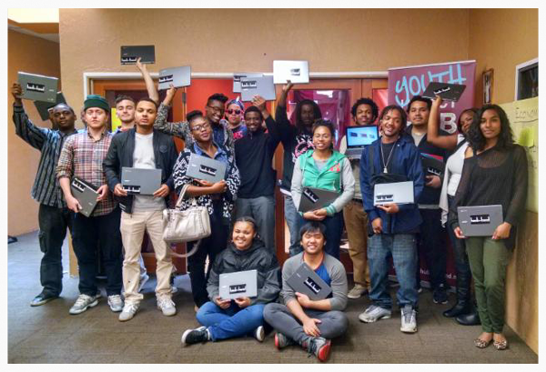 A cohort of Hack the Hood participants in Oakland, California. 