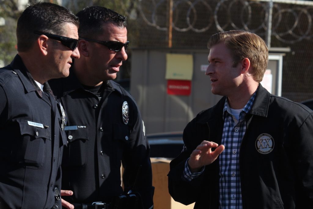 Officers Cirrito and Ashbaugh with City Deputy Attorney Steve Houchin. Photo: Office of the Los Angeles City Attorney