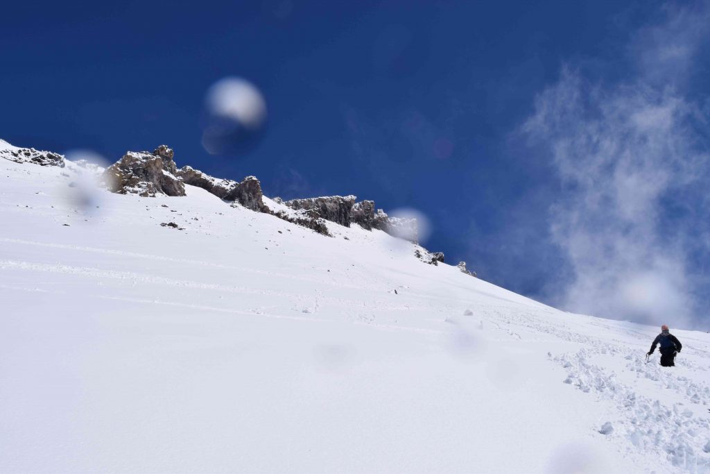 CREDIT: Bryan Curiel; Freak late June snow storm turns Mt. Shasta into a wintry paradise. 