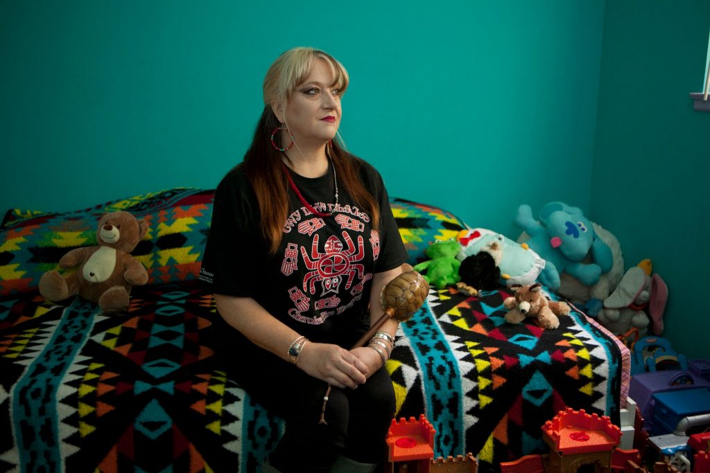 CREDIT: Isabel Avila; Lisa Smith in her foster sons' bedroom. 