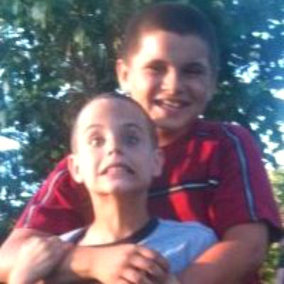 Brodie Lytle and one of his brothers when they were younger. Photo: Brodie Lytle