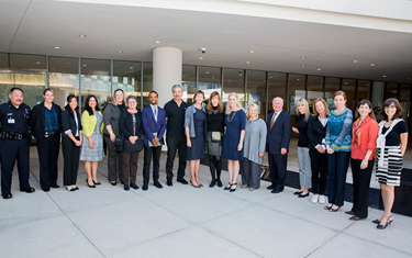 Jackie Caster, center, with Richstone Family Services, the winner of this year's million dollar grant. Photo: Everychild Foundation