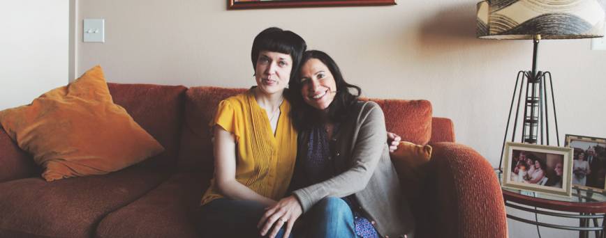 Fatma Marouf and Bryn Esplin. Photo: Lambda Legal