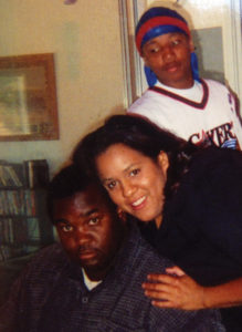 Dewayne Johnson with then-girlfriend and foster son 