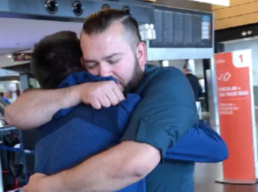 The two brothers reunited.