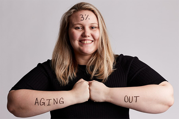 Former foster youth Faith sharp is a political science major in St. Louis.