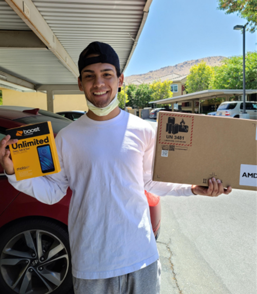 One of California's foster youth who received a free phone through iFoster's pilot program.