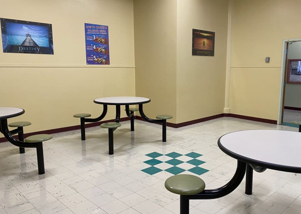 group dining area tables at St. Anne Institute