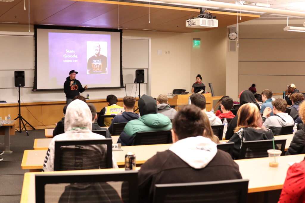 Sam Goode leads a workshop.