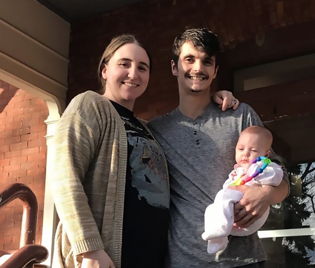 Photo of Clinton County, New York, parents Mary Moore, left, and Dylan Matthews-Carroll. Provided photo.